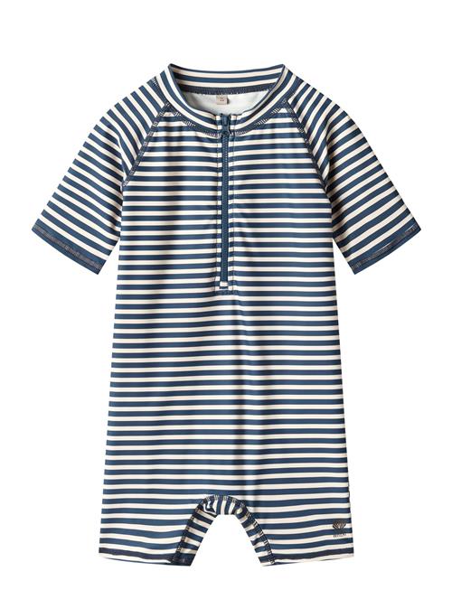 Swimsuit S/S Cas Wheat Blue