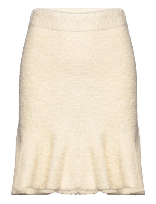 Elsie Alpaca Knitted Mini Skirt Malina Cream