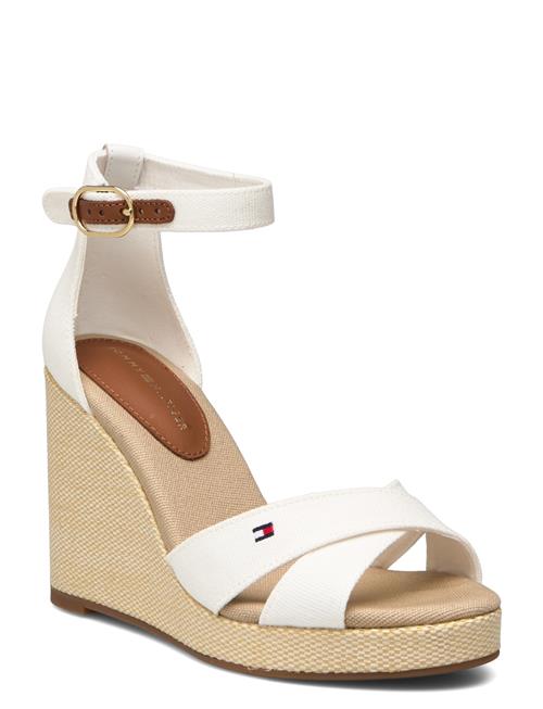Flag High Wedge Espad Crisscross Tommy Hilfiger White