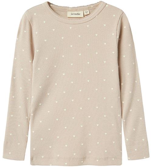 Lil' Atelier Bluse - Rib - NmfGago - Gray Morn/HEART