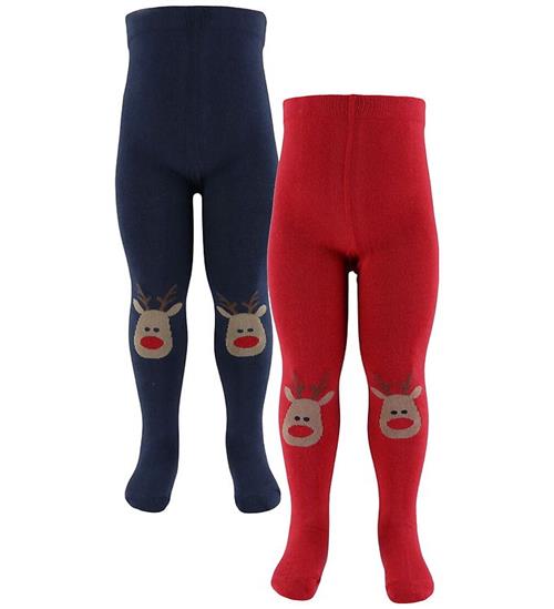 Name It Strømpebukser - NmfVichristmas - 2-pak - Dark Sapphire/J