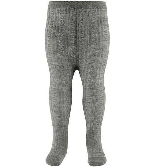 MP Strømpebukser - Uld - Rib - Juno - Grey Melange