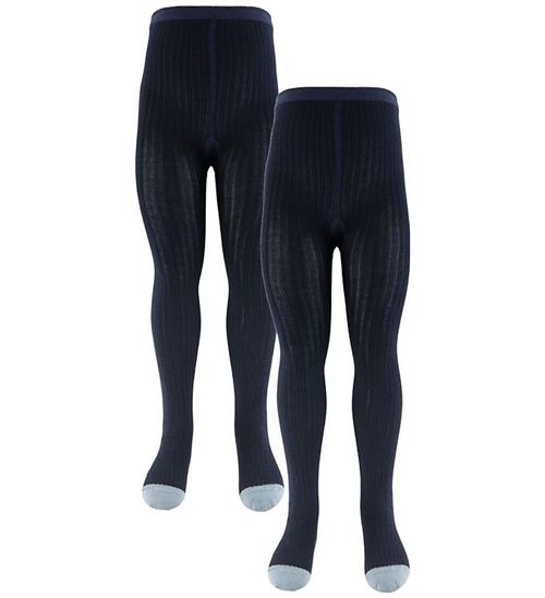 FUB Strømpebukser - Uld - 2-pak - Dark Navy