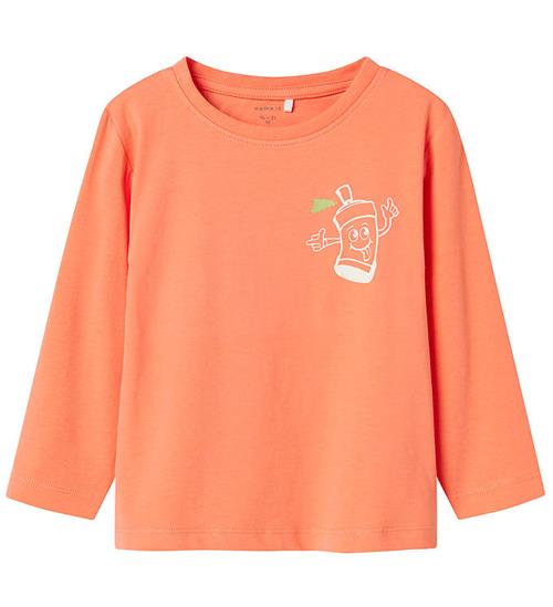 Name It Bluse - NmmNova - Fusion Coral m. Spraydåse