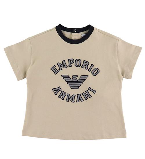 Emporio Armani T-shirt - Oxford Tan m. Sort/Grå