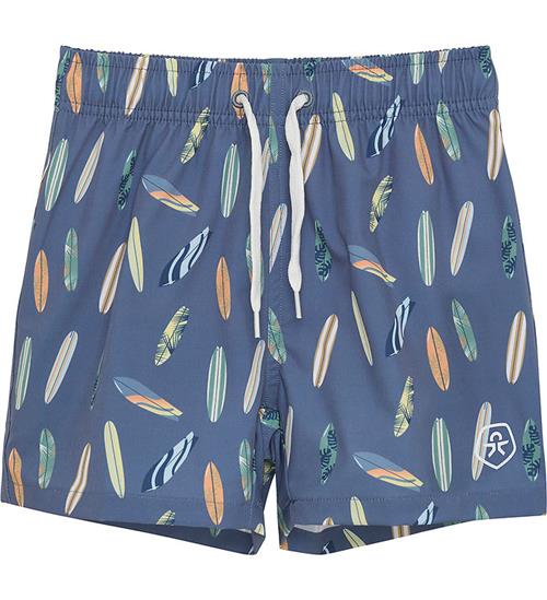 Color Kids Badeshorts - Vintage Indigo m. Surfbrætter