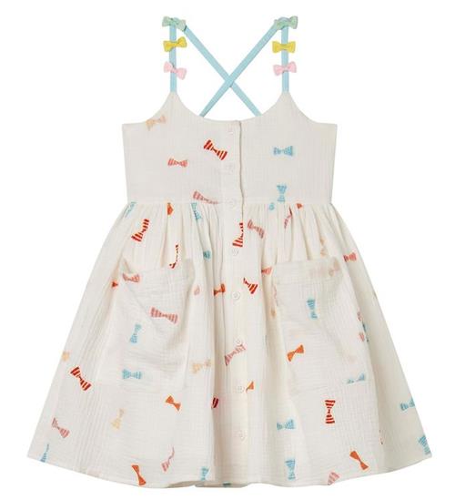 Stella McCartney Kids Kjole - Hvid m. Sløjfer
