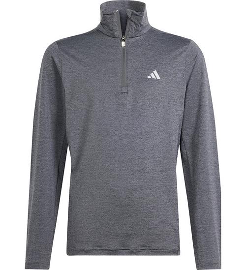 adidas Performance Bluse - J Hea 1/2 Zip - Grå Meleret