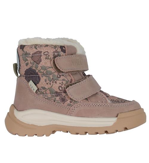 Wheat Vinterstøvler - Millas - Tex - Dusty Rouge m. Blomster