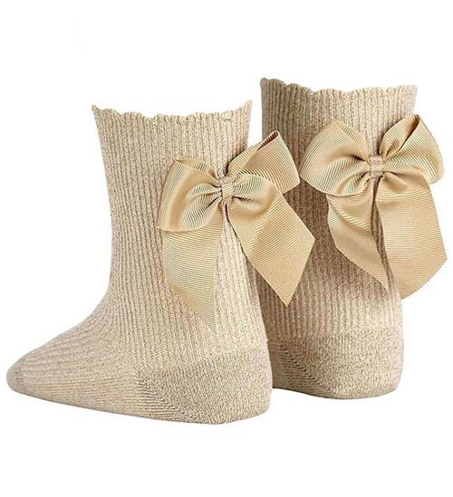 Condor Knæstrømper m. Sløjfe - Beige