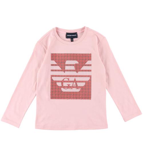 Emporio Armani Bluse - Rosa/Rød m. Pailletter