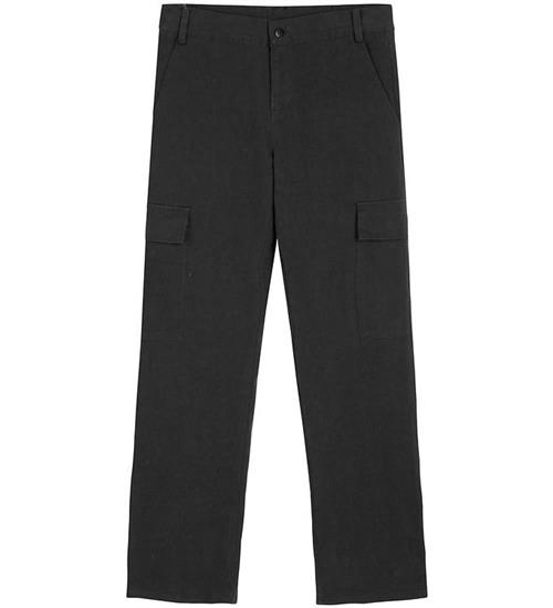 Grunt Bukser - Lea - Cargo - Black