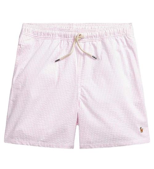 Polo Ralph Lauren Badeshorts - Classics II - Roesa/Hvidstribet