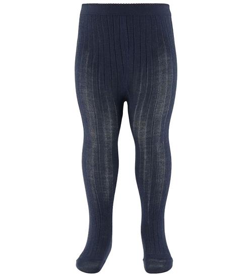 MP Strømpebukser - Uld - Rib - Navy