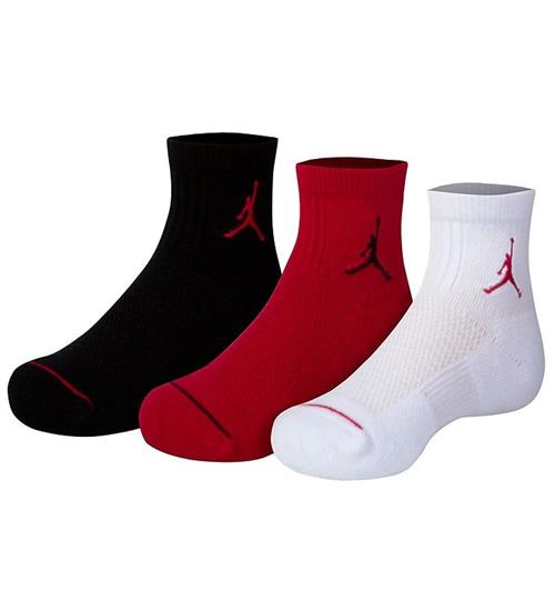 Jordan Strømper - 3-pak - Jumpman Cushioned Ankle - Rød/Hvid/Sor