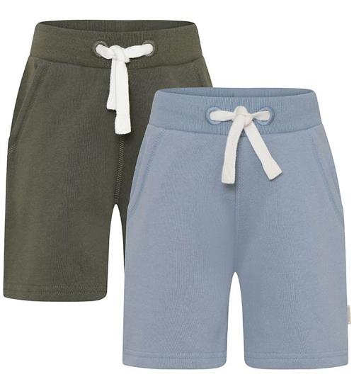 Minymo Shorts - 2-pak - Blå/Grøn