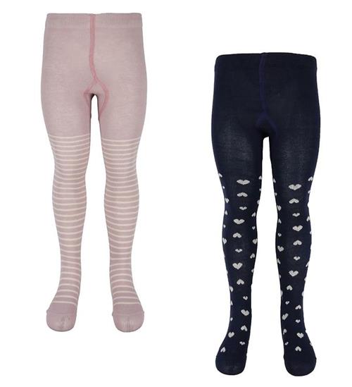 Minymo Baby Strømpebukser - 2-Pak - Violet Ice