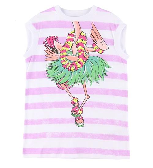 Se Stella McCartney Kids Kjole - Lilla/Hvidstribet m. Flamingo ved KidsWorld