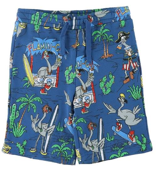 Stella McCartney Kids Sweatshorts - Blå m. Flamingoer
