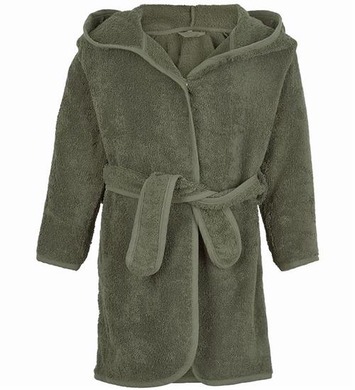 Pippi Baby Badekåbe - Deep Lichen Green m. Drage