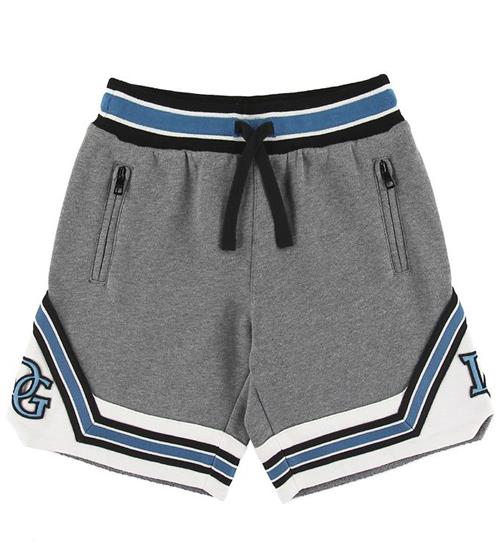 Dolce & Gabbana Sweatshorts - Gråmeleret m. Hvid/Blå