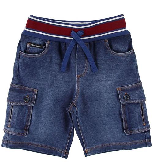 Dolce & Gabbana Shorts - Blå Denim m. Rød