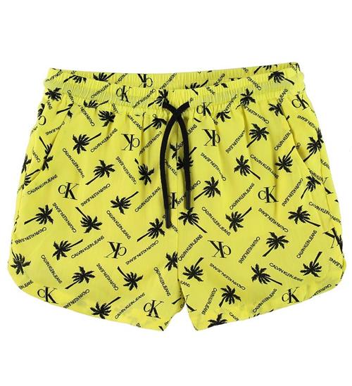 Se Calvin Klein Shorts - Palm - Gul m. Palmer ved KidsWorld