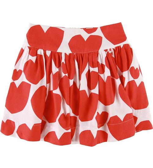 Stella McCartney Kids Nederdel - Hvid/Rød m. Hjerter