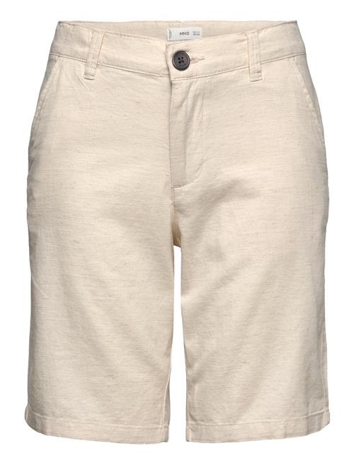 Linen Chino Bermuda Shorts Mango Beige