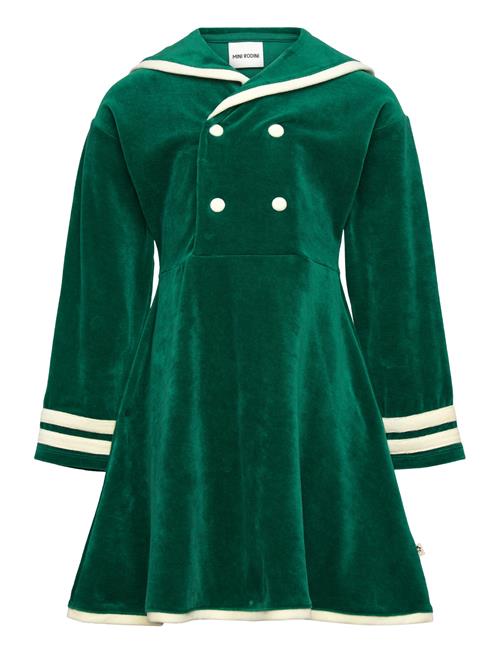 Sailor Velour Ls Dress Mini Rodini Green