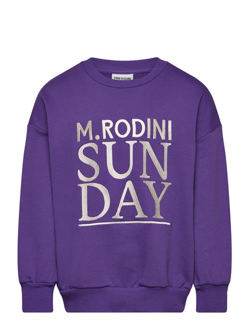 Sunday Emb Sweatshirt Mini Rodini Purple