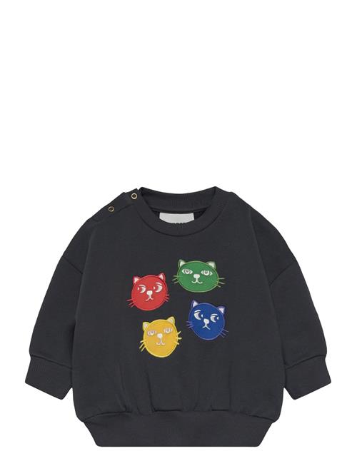 Cool Cats Application Sweatshirt Mini Rodini Black