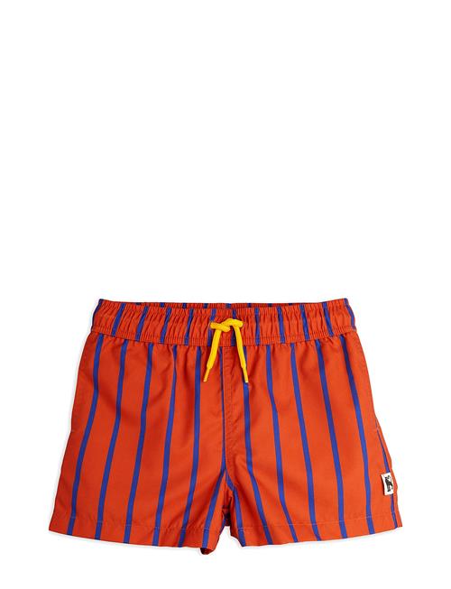 Vertical Stripe Aop Swim Shorts Mini Rodini Red