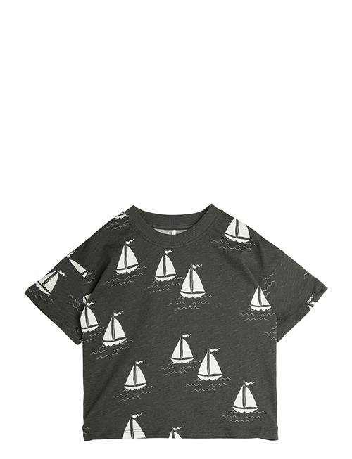 Sailing Boats Aop Ss Tee Mini Rodini Black