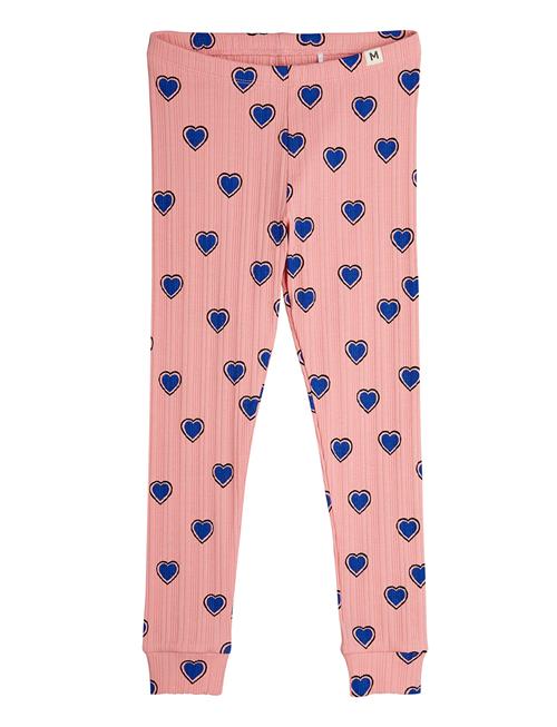 Outlined Hearts Aop Leggings Mini Rodini Pink