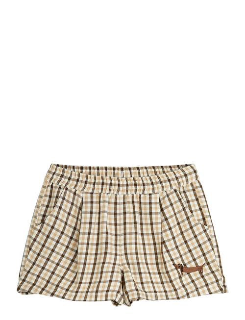 Gingham Yd Woven Shorts Mini Rodini Beige