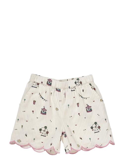 Printed Shorts W. Deco Edge Copenhagen Colors Cream