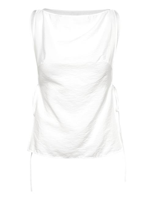 Sleeveless Boatneck Tie Top Weekday White