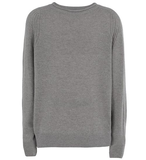 Emporio Armani Bluse - Strik - Uld - Light Grey Melange