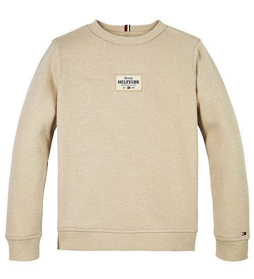 Tommy Hilfiger Sweatshirt - Monotype 1985 Label - Classic Beige