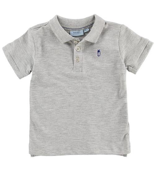 Noa Noa miniature Polo - Gråmeleret m. Bille