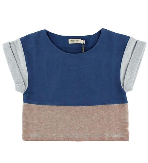 MarMar Crop Top - Tamara - Blå/Grå/Gl. Rosa