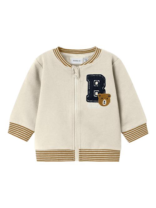 NAME IT Sweatjakke 'NBMKIDDY'  beige / marin / brun / hvid