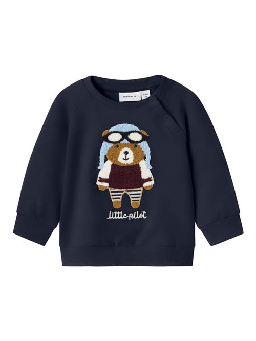 NAME IT Sweatshirt 'NBMKIDDY'  navy / lyseblå / brun / hvid