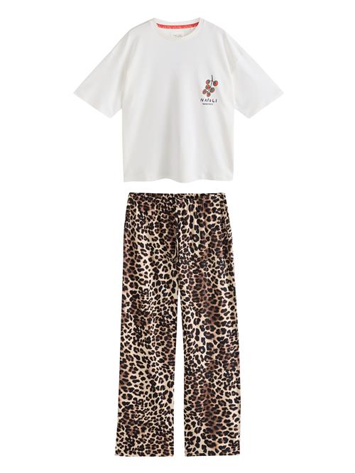 Next Pyjamas  beige / choko / sort / hvid