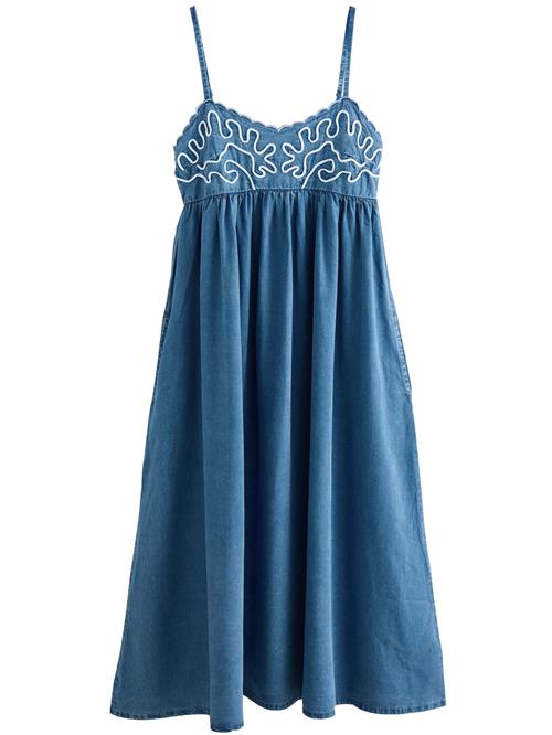 Next Sommerkjole 'Cornelli'  blue denim / hvid