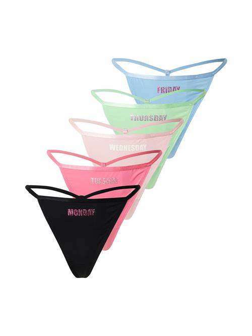 Juicy Couture String 'IMPACT MON-FRI'  lyseblå / lysegrøn / rosé / lys pink / sort