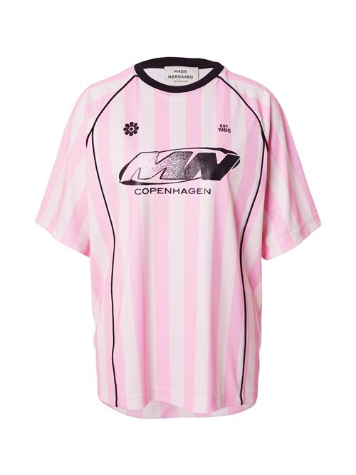 MADS NORGAARD COPENHAGEN Shirts 'Shiny Sport Manna'  lys pink / sort / hvid