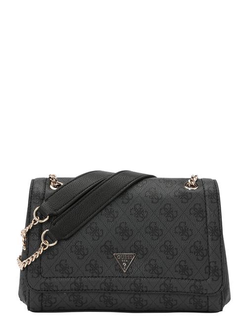 GUESS Skuldertaske 'ANADELA 3'  grafit / sort