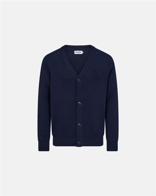 Cardigan med knapper | Bomuld | Navy